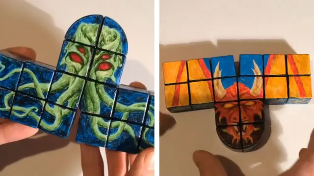 Bosan dengan Kanvas, Seniman Ini Melukis di Rubik
