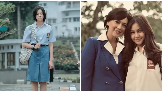 6 Potret Beda Gaya Zee JKT48 dan Vanesha Prescilla Pakai Seragam SMA
