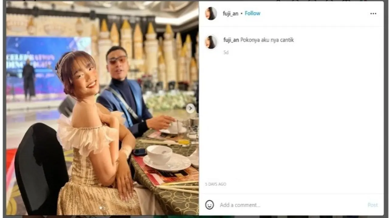 Anggunnya Fuji, Tante Gala Sky saat Hadiri Gathering Produk Kecantikan