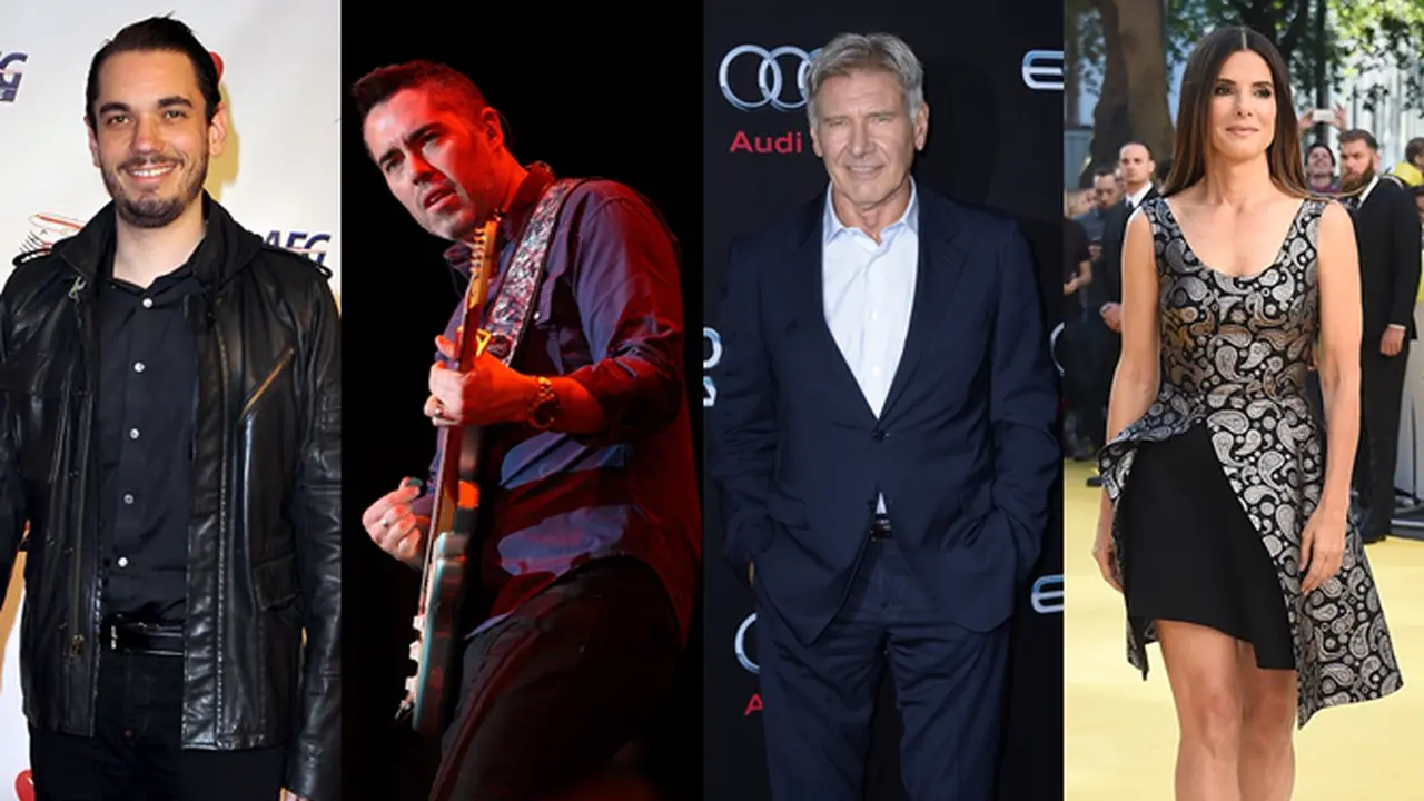 Adam Goldstein, Ed Robertson, Harrison Ford, dan Sandra Bullock