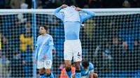 Tren kurang meyakinkan Manchester City berlanjut. Kini mereka mencatat tiga hasil imbang beruntun di Liga Inggris. (AP Photo/Dave Thompson)