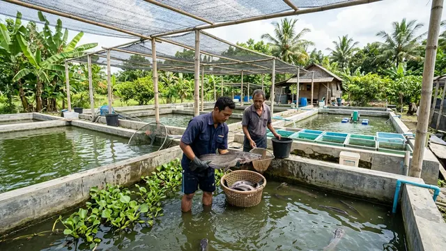 Cara Mengatur Indukan Lele agar Bisa Menghasilkan Bibit Baru Secara Rutin Setiap Tiga Bulan (AI Generated)