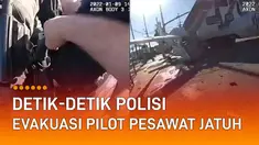 Pilot terpaksa diseret menjauh dari TKP karena kereta sudah dekat.
