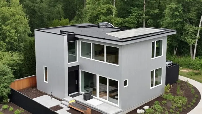 Iustrasi Model Rumah 2 Lantai Tanpa Atap Genteng (Sumber: Meta AI)