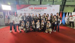 Kepulangan tim catur SEA Games 2025. Medina Aulia jadi sorotan karena berjuang di Thailand saat sedang hamil tujuh bulan