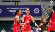 Timnas voli putri Indonesia menundukkan Mongolia 3-0 (25-18, 25-21, 25-23) pada lanjutan AVC Nations Cup 2025, di Dong Anh Gymnasium, Hanoi, Vietnam, Rabu (12/6/2025). (PBVSI)