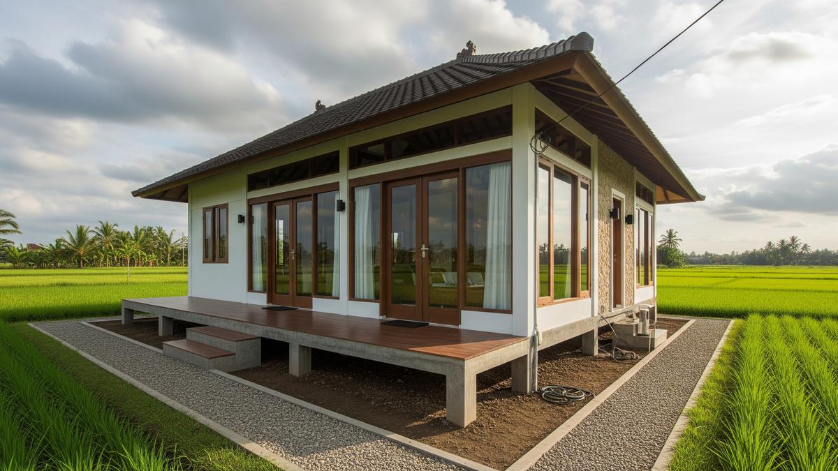 8 Model Rumah Tropis di Dekat Sawah yang Anti Ular Weling, Bantu Lindungi Keluarga dan Anak-anak