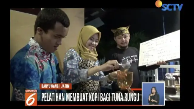 Tuna Rungu di Banyuwangi Ikut Pelatihan Jadi Barista Kopi