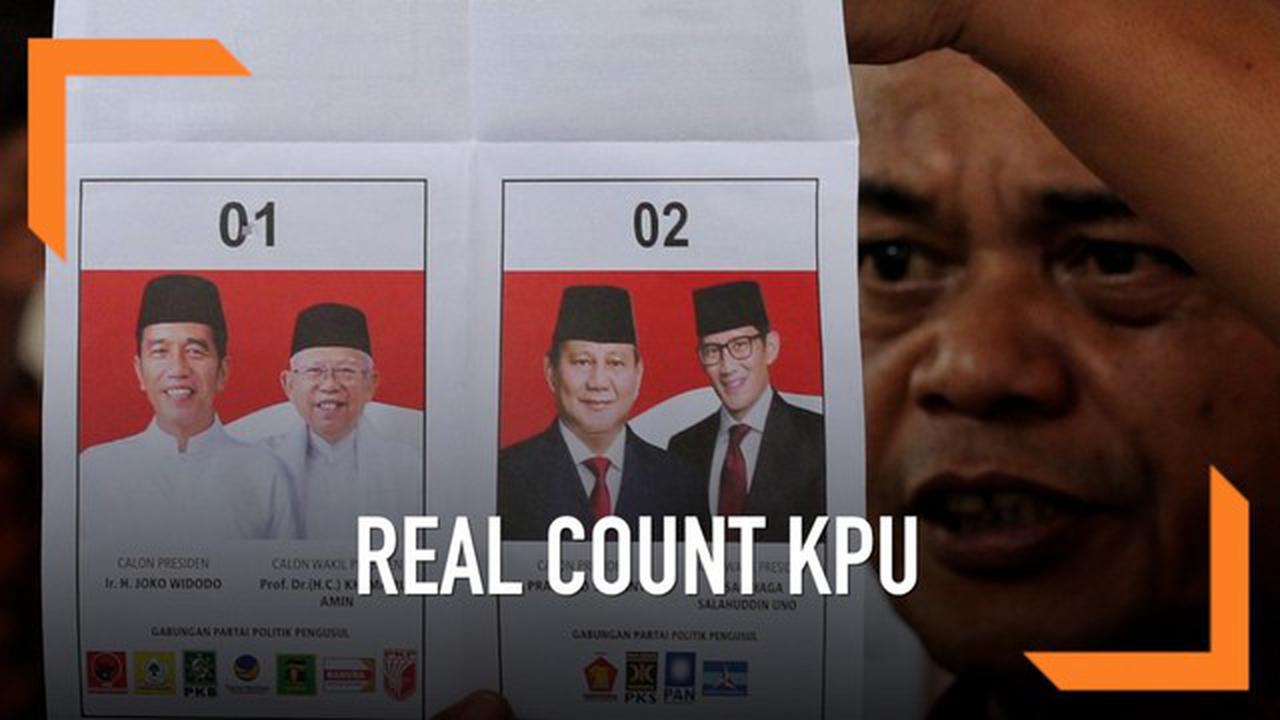 VIDEO: Real Count KPU Siang Ini, Jokowi Ungguli Prabowo Hampir 13 Persen