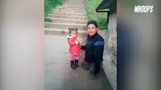 Sang ayah terlihat tak lelah dan tetap gembira setelah mengantarkan anak tercinta.