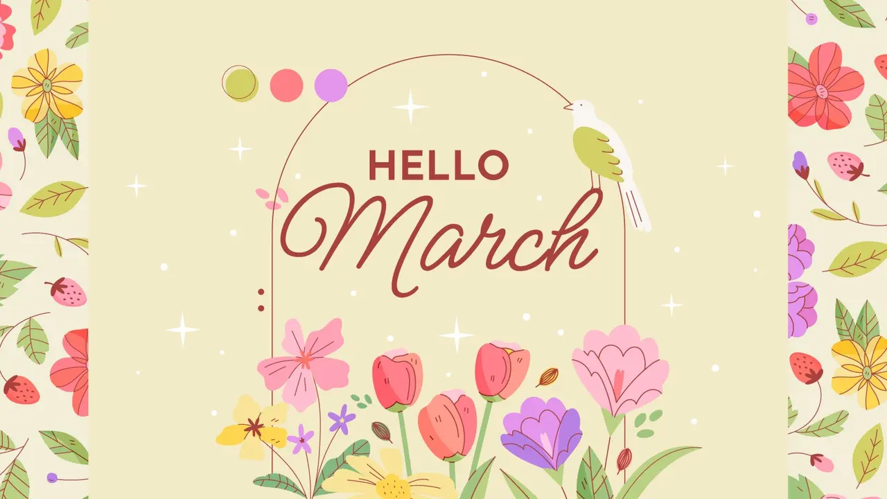 Ilustrasi bulan Maret