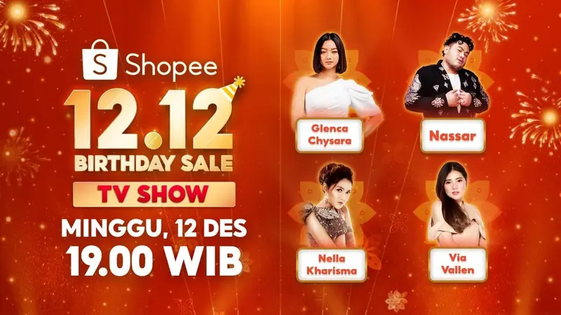 Siap Goyang Bareng ‘Oppa’ Nassar, Nella Kharisma, dan Via Vallen dalam Shopee 12.12 Birthday Sale TV Show?