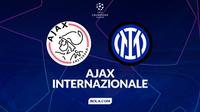 Prediksi Liga Champions, Ajax Amsterdam versus Inter Milan. (Grafis: Gregah Nurikhsani/Bola.com)