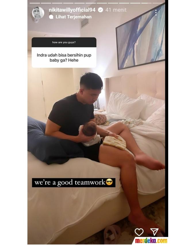 6 Potret Nikita Willy Urus Baby Izz Tanpa Pengasuh, Cara Duduknya Jadi Sorotan