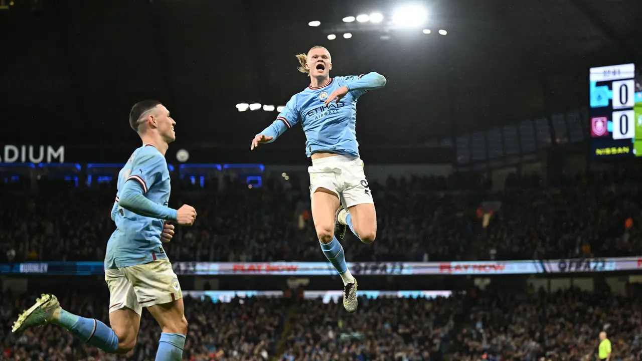 Foto: Cetak Hattrick Keenam untuk Manchester City, Begini Aksi Memukau Erling Haaland saat Laga Perempat Final FA Cup 2022/2023