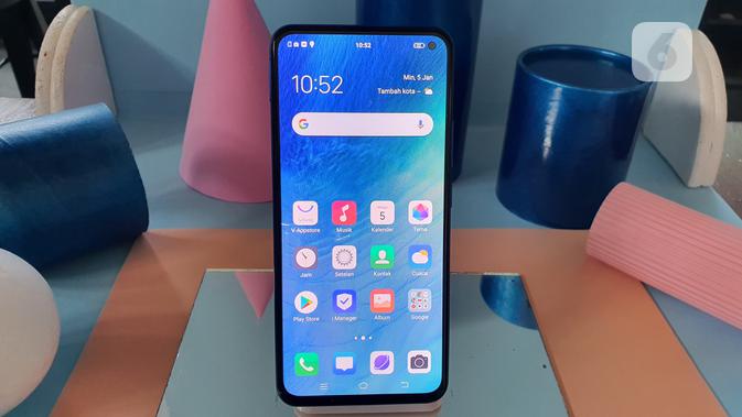 Tampilan depan Vivo V19, yang dirilis pada 10 Maret. (Liputan6.com/ Agustin Setyo W).