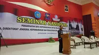 Kemendagri mengadakan seminar nasional di kampus Institut Pemerintahan Dalam Negeri (IPDN), Jatinangor, Jawa Barat. (Liputan6.com/Huyogo Simbolon)
