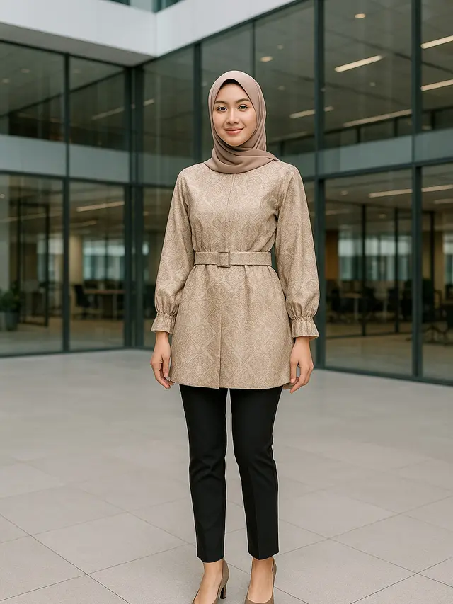 Tunik Batik Lengan Serut yang Stylish dan Kekinian