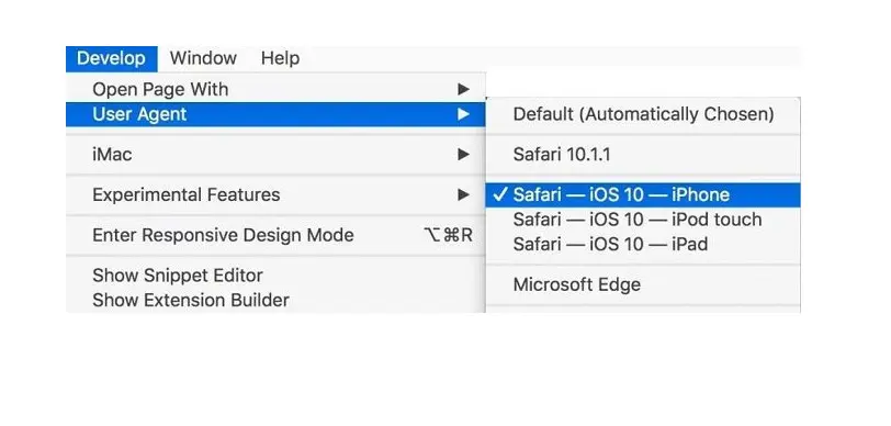 Mengunggah foto di Instagram melalui browser Safari (Sumber: Make Use Of)