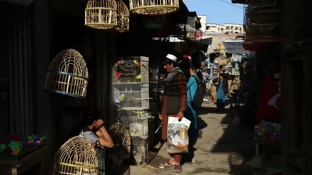 Potret Pedagang Pasar Tradisional di Kabul Afghanistan