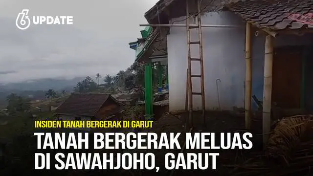Belasan rumah dan bangunan di kampung Sawahjoho, Kabupaten Garut, Jawa Barat, rusak akibat bencana tanah bergerak. Warga berharap segera ada tindakan dari Pemerintah untuk relokasi.