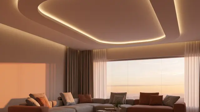 Model Plafon PVC Ruang Tamu Sederhana tapi Terlihat Mewah. AI