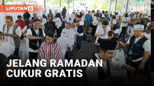 VIDEO: Cukur Gratis Digelar di Surabaya Sambut Bulan Ramadan