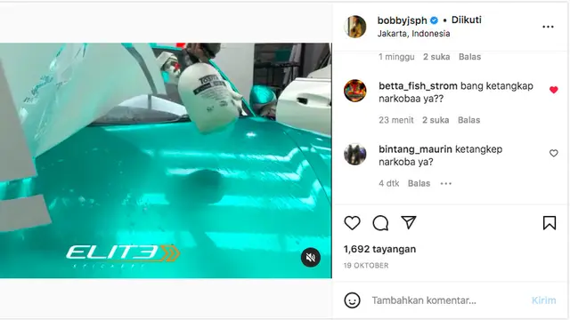 Artis BJ Dikabarkan Ditangkap Karena Narkoba, Warganet Geruduk Akun Instagram Artis Ini