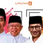 Banner Jokowi Vs Prabowo (Liputan6.com/Triyasni)