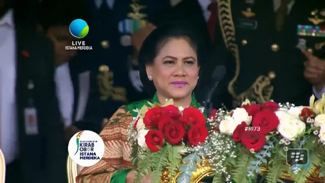 Gaya Kompak Iriana Jokowi dan Mufidah Kalla dengan Busana Hijau