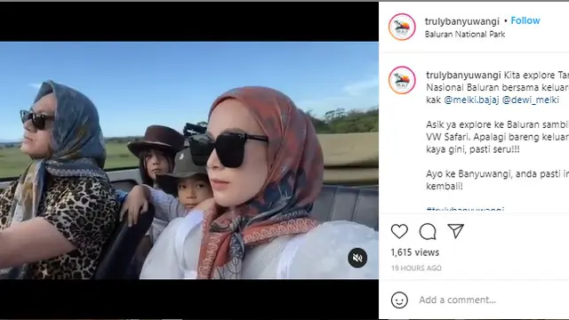 Potret keseruan liburan Melki Bajaj bersama keluarga di Banyuwangi.