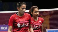 Anggia Shitta Awanda/Ni Ketut Mahadewi Istarani menjadi penentu kemenangan tim putri Indonesia saat mengalahkan India 3-1 pada perempat final Kejuaraan Bulutangkis Asia Beregu 2018 di Alor Setar, Jumat (9/2/2018). (PBSI)
