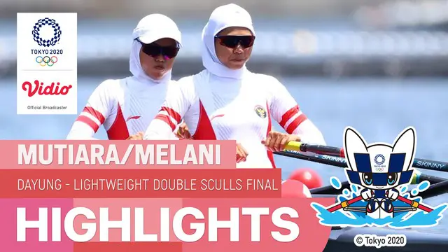 Berita video highlights perjuangan atlet Indonesia, Mutiara Rahma / Melani Putri di cabang olahraga dayung nomor Lightweight Women's Double Sculls babak final C di Olimpiade Tokyo 2020, Kamis (29/7/2021) pagi hari WIB.