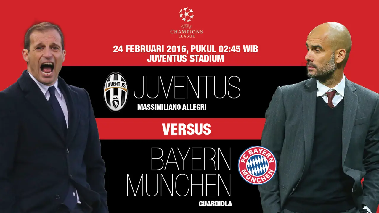Banner Juventus vs Bayern Munchen