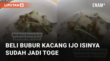 Momen tidak terduga dialami oleh seorang pria saat beli bubur kacang ijo