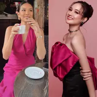 Lihat di sini beberapa potret adu pesona Alyssa Daguise dan Laura Moane dalam berbagai OOTD yang mirip.