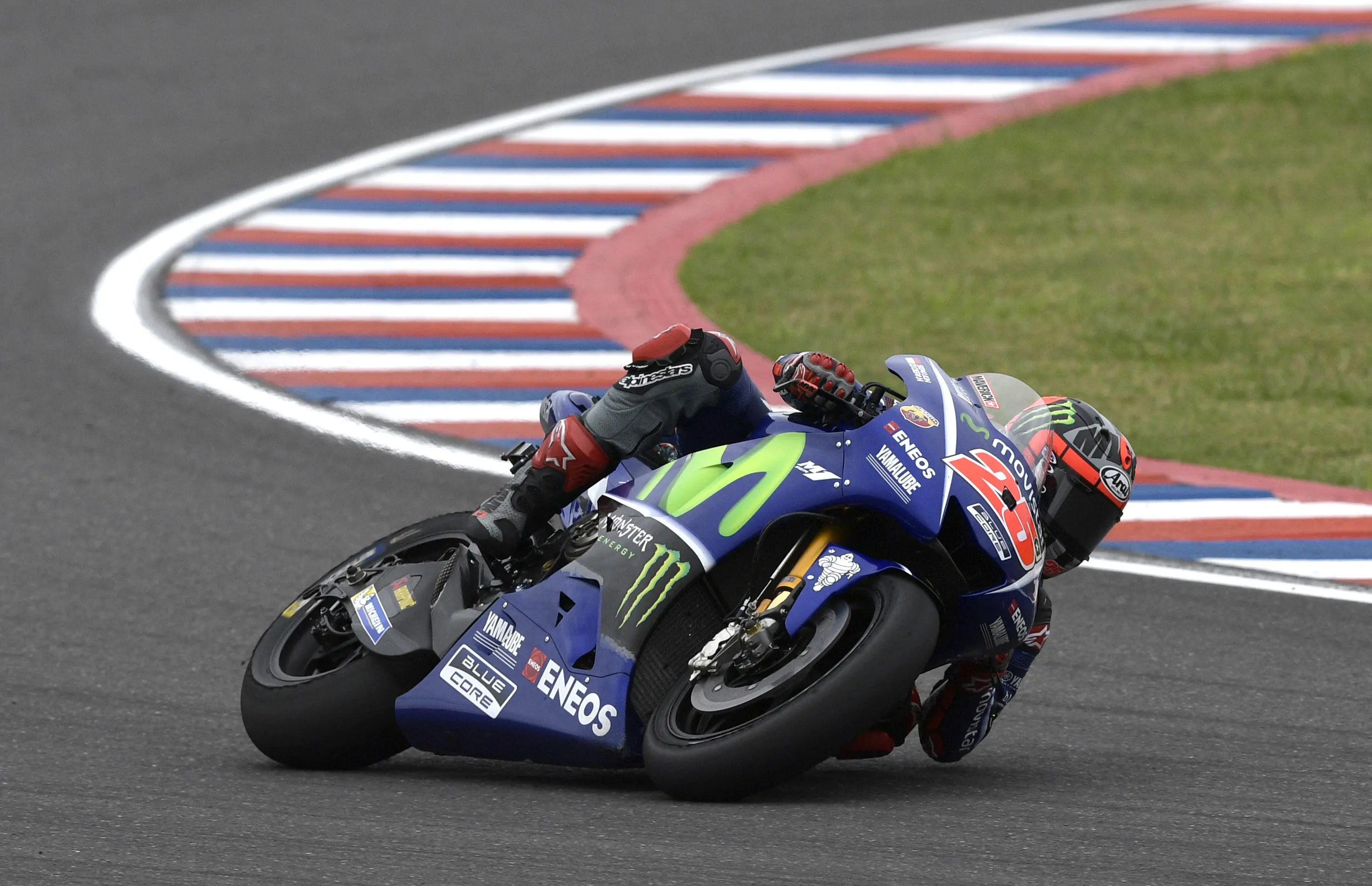 Maverick Vinales, yang jadi juara di MotoGP Qatar dan Argentina akan diuji ketangguhannya di Circuit of Americas. (AFP/Juan Mabromata)