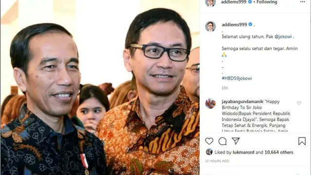 Addie MS dan Presiden Jokowi