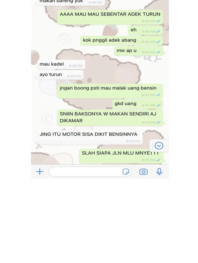 7 Isi Chat Kakak dan adik Ini Bikin Senyum Sendiri
