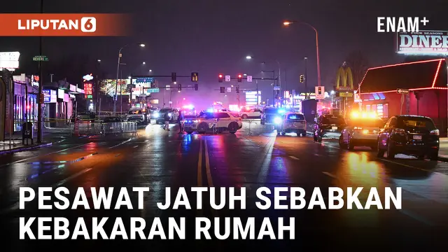 VIDEO: Pesawat Kecil Jatuh di Philadelphia Sebabkan Kebakaran Rumah