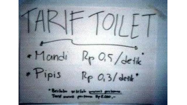 10 Pengumuman Lucu dalam Toilet Ini, Cuma Ada di Indonesia