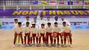 Skuad Garuda berhasil melibas tim nasional Brunei Darussalam dengan skor meyakinkan 7-0 di Nonthaburi Hall, Bangkok, Thailand. (Dok. FFI)
