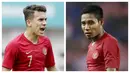 Pelatih Timnas Indonesia, Shin Tae-yong telah memilih 4 gelandang utama menghadapi Piala AFF 2020. Dari keempatnya, Evan Dimas menjadi pemain yang paling berpengalaman untuk menghidupkan lini tengah Timnas Garuda dibandingkan tiga lainnya. (Bola.com/M. Iqbal Ichsan)