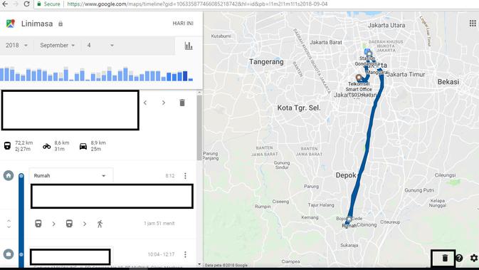 Hapus Riwayat Lokasi di Google (Liputan6.com/ Agustin Setyo W)