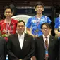 Ganda putra Indonesia Hendra Setiawan/Mohammad Ahsan harus puas jadi runner-up di Dong Feng Citroen Badminton Asia Championships 2015 (Humas PP PBSI)