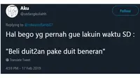 Kelakuan Kocak Anak SD (Sumber: Twitter/@sedangkuliahh)