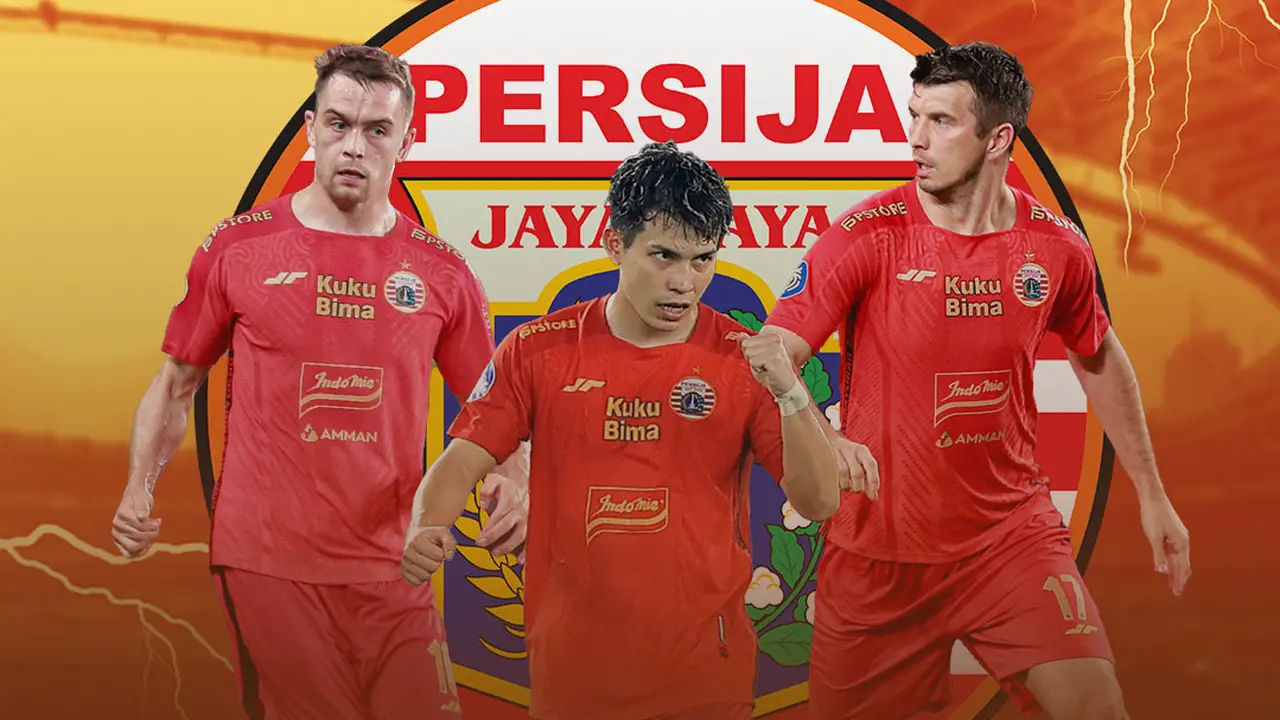 Persija Jakarta - Ilustrasi 3 Pemain Persija: Ondrej Kudela, Maciej Gajos, Ryo Matsumura