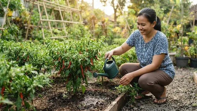 Siram dengan Takaran Tepat (AI Generated)
