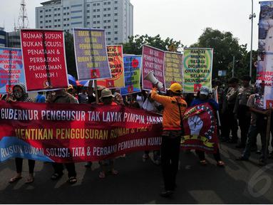 Aksi unjuk rasa menolak Ahok dilantik menjadi Gubernur DKI Jakarta di depan Istana Negara, Rabu (19/11/2014) (Liputan6.com/Johan Tallo)