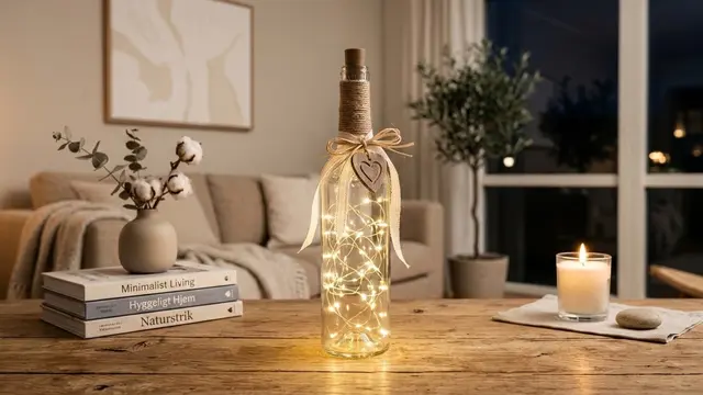 Lampu Hias dari Botol Kaca Bening